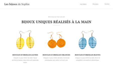 Template Bijoux faits main