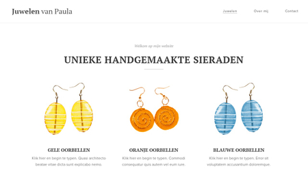 Handgemaakte sieraden sjabloon