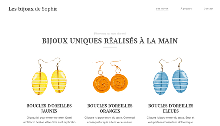 Template Bijoux faits main