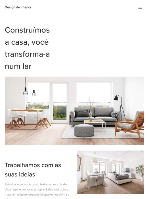 Design de interior - Template - Webnode