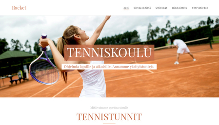 Sivupohja - Tenniskoulu
