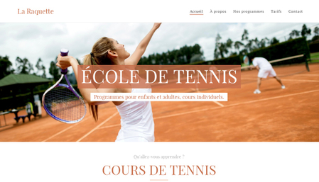 Template École de tennis