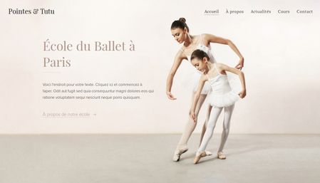 Template École de ballet