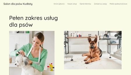 Szablon fryzjera dla psów