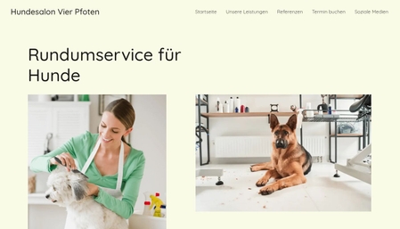 Vorlage Hundesalon