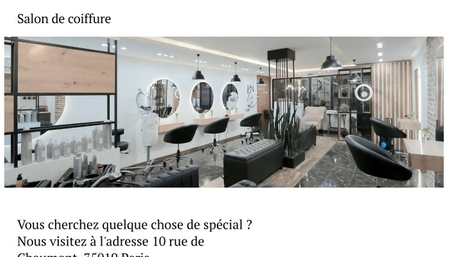 Modèle : Salon de coiffure