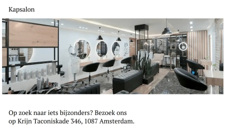 Kapsalon Website Sjabloon