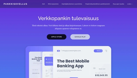 Sivupohja - Pankkisovellus
